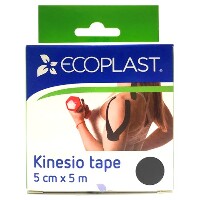 Ecoplast кинезио тейп 5 смх5 м черный