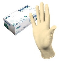Изображение товара Перчатки смотровые dermagrip латексные нестерильные неопудренные l 50 пар