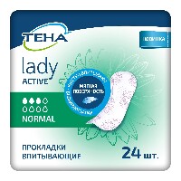Тена прокладки женские впитывающие lady active normal 24 шт.