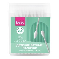 Mama lubby палочки ватные детские конусообразные 100 шт./ 29876