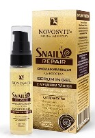 Изображение товара Novosvit snail repair омолаживающая сыворотка serum in gel с муцином улитки 30 мл