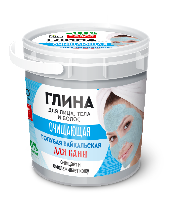 Изображение товара Fito косметик народные рецепты глина для лица тела и волос голубая байкальская очищающая для бани 155 мл