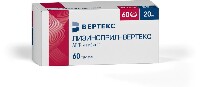 Изображение товара Лизиноприл-вертекс 20 мг 60 шт. таблетки