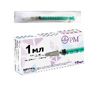 Изображение товара Шприц туберкулиновый 1 мл трехдетальный c иглой 27g (0,4х12 мм) 10 шт./премьер -мед/