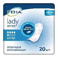 Тена прокладки женские впитывающие lady active extra 20 шт.