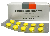 Изображение товара Липоевая кислота 25 мг 50 шт. таблетки, покрытые оболочкой