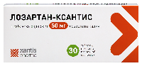 Изображение товара Лозартан-ксантис 50 мг 30 шт. блистер таблетки, покрытые пленочной оболочкой