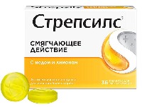 Стрепсилс 36 шт. таблетки для рассасывания вкус медово-лимонные