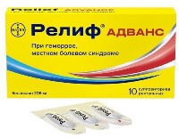 Релиф адванс 206 мг 10 шт. суппозитории ректальные