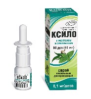 Ксило с ментолом и эвкалиптом 0,1 мг/доза флакон спрей назальный дозированный 10 мл
