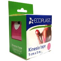 Ecoplast кинезио тейп 5 смх5 м розовый