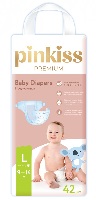 Изображение товара Pinkiss premium подгузники l/9-14 кг/ 42 шт.
