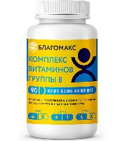 Изображение товара Благомакс комплекс витаминов группы в 90 шт. капсулы массой 0,15 г