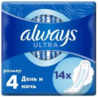 Always ultra день и ночь женские гигиенические прокладки 14 шт.