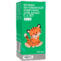 Изображение товара Мультивитаминный комплекс для детей с 3 лет эколаб 100 мл флакон сироп для приема внутрь