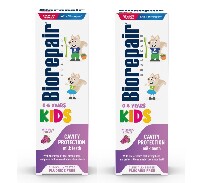 Изображение товара Набор Biorepair kids зубная паста детская 0-6 лет с экстрактом винограда 50мл из 2 уп со скидкой