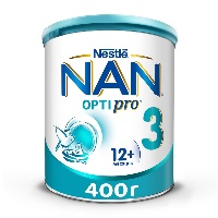 Изображение товара Nan 3 optipro с олигосахаридами 2fl и пробиотиками b lactis напиток молочный сухой 400 гр