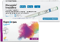 Изображение товара НАБОР для контроля сахара и лечения дефицита витамина Д: Инсудайв шприц-ручка 3 мл + Фортедетрим 10 000 МЕ 30 шт  закажи со скид