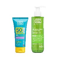 Изображение товара Набор ЛИБРИДЕРМ: солнцезащитный крем для лица против пигментных пятен SPF50 + очищающий гель для умывания