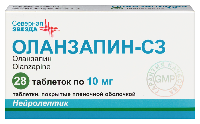 Изображение товара Оланзапин-СЗ 10 мг 28 шт. таблетки, покрытые пленочной оболочкой