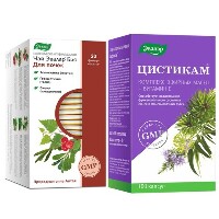 Изображение товара Набор при цистите ЧАЙ ЭВАЛАР БИО Д/ПОЧЕК 1,5 N20 Ф ПАК + ЦИСТИКАМ N100 КАПС ПО 0,31Г