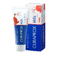Изображение товара Curaprox kids зубная паста для детей с первого зуба со вкусом клубники без фтора 0+ 60 мл