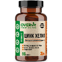 Изображение товара Overvit цинк хелат 60 шт. капсулы массой 380 мг
