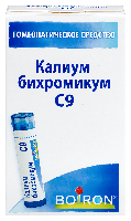 Изображение товара Калиум бихромикум с9 гомеопатический монокомпонентный препарат минерально-химического происхождения гранулы гомеопатические 4 гр