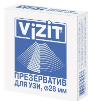 Изображение товара Vizit презерватив для узи диаметр 28 мм 1 шт.