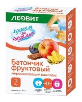 Изображение товара Леовит худеем за неделю батончик фруктовый жироcжигающий комплекс 7 шт. пак