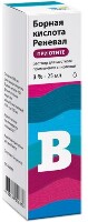 Изображение товара Борная кислота реневал 3% раствор для наружного применения спиртовой тюбик-капельница 25 мл