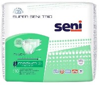 Изображение товара Seni super trio подгузники для взрослых размер medium обхват талии 75-110 10 шт.