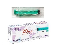 Изображение товара Шприц 20 мл трехдетальный c иглой 21g (0,8х40 мм) 100 шт./премьер -мед/