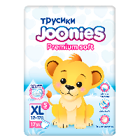 Изображение товара Joonies premium soft подгузники-трусики для детей xl/12-17 кг 17 шт.