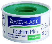 Ecoplast пластырь медицинский фиксирующий полимерный ecofilm plus 2,5x5