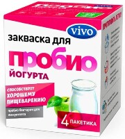 Изображение товара Vivo закваска пробио йогурт 0,5 4 шт.