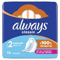 Изображение товара Always прокладки classic нормал 10 шт.