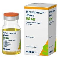 Изображение товара Метотрексат-эбеве 10 мг/мл раствор для инъекций 5 мл флакон 1 шт.