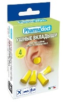 Изображение товара Вкладыши противошумные (беруши) pharmdoct 4 шт.
