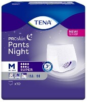 Тена подгузники-трусы ночные pants night super 10 шт. размер m