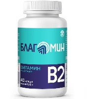 Изображение товара Благомин витамин в 2 (рибофлавин 2 мг) 40 шт. капсулы массой 0,25 г