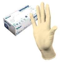 Изображение товара Перчатки смотровые dermagrip латексные нестерильные неопудренные m 50 пар