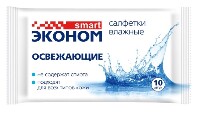 Изображение товара Эконом smart влажные салфетки освежающие 10 шт.