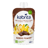 Изображение товара Kabrita пюре фруктово-злаковое с козьими сливками какао-пудинг 100 гр