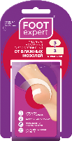 Изображение товара Foot expert пластырь мозольный гидроколлоидный от влажных мозолей 2,9x6 см 3 шт. + 2,2x4,1 см 3 шт.