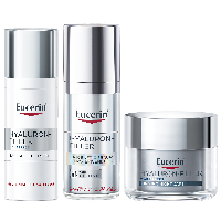 Изображение товара Набор EUCERIN HYALURON-FILLER: КРЕМ ДЛЯ ДНЕВНОГО УХОДА ЗА НОРМАЛЬНОЙ И КОМБИНИРОВАННОЙ КОЖЕЙ SPF15 50МЛ + КРЕМ ДЛЯ УХОДА ЗА КОЖЕЙ НОЧНОЙ АНТИВОЗРАСТНОЙ 50МЛ + СЫВОРОТКА ЭПИГЕНЕТИЧЕСКАЯ АНТИВОЗРАСТНАЯ 30МЛ