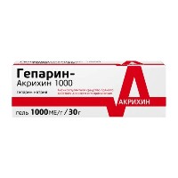 Гепарин-акрихин 1000 гель для наружного применения 30 гр