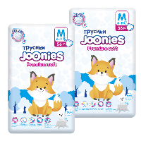Изображение товара Набор из 2х уп. JOONIES PREMIUM SOFT ПОДГУЗНИКИ-ТРУСИКИ ДЛЯ ДЕТЕЙ M/6-11КГ N56