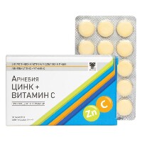 Арнебия цинк+витамин с 30 шт. таблетки для рассасывания массой 1,5 г