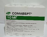 Изображение товара Сомаверт 10 мг 30 шт. флакон лиофилизат для приготовления раствора для подкожного введения комплектность растворитель 1 мл 30 шт. шприц